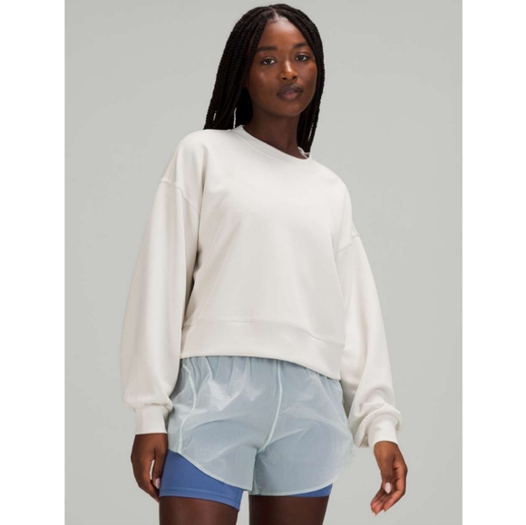 Lululemon Softstreme Perfectly Oversized Cropped Crewneck Sweatshirt - Picture 1 of 15